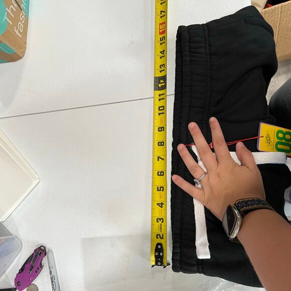 New! Superfresh Baggies Black Flame Limited Edition Sweat pants Men’s Small - Picture 7 of 8